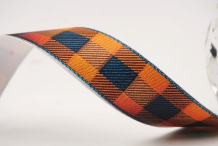 Orange und Blau Karierter Band Set_AI